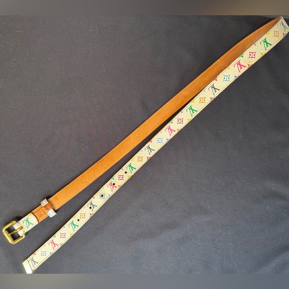 Louis Vuitton LV Multicolor Murakami Limited White Belt Size 90/36 with LV Box - Picture 12 of 17